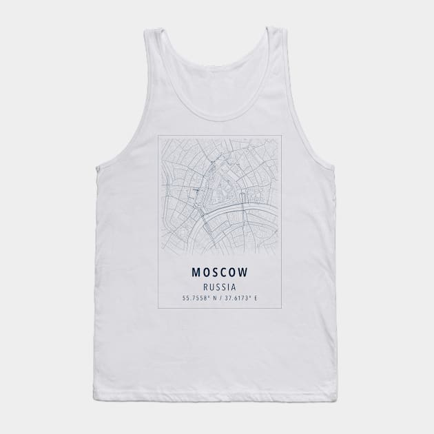 moscow russia map Tank Top by boy cartograph